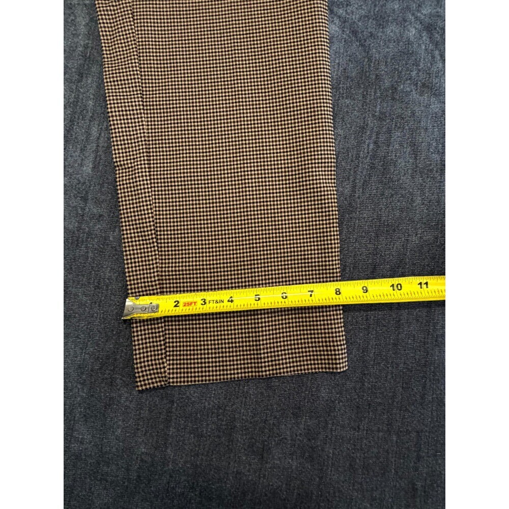 NWT Rafaella Houndstooth Pattern Stretch Pants Women's 16 Rich Khaki City Preppy - Picture 5 of 10